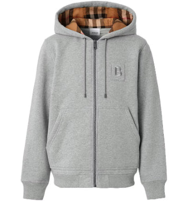 Burberry Zip-Up Hoodie - Grey